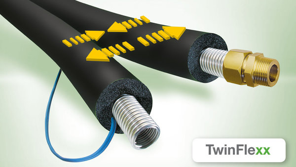 Twin-Flexx Solarleitung DN16, 14 mm, individuelle Länge von 5-50 m frei wählbar