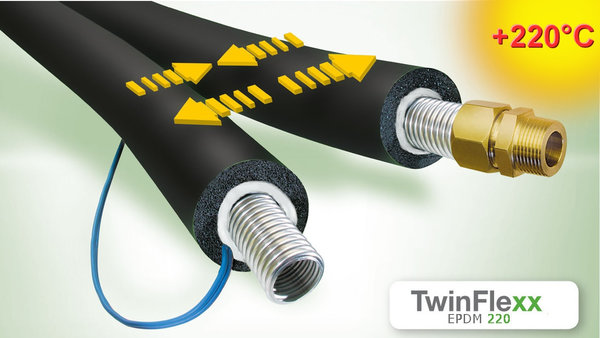 TwinFlexx EPDM 220, bis +220°C, DN 16, individuelle Länge von 5-20 m